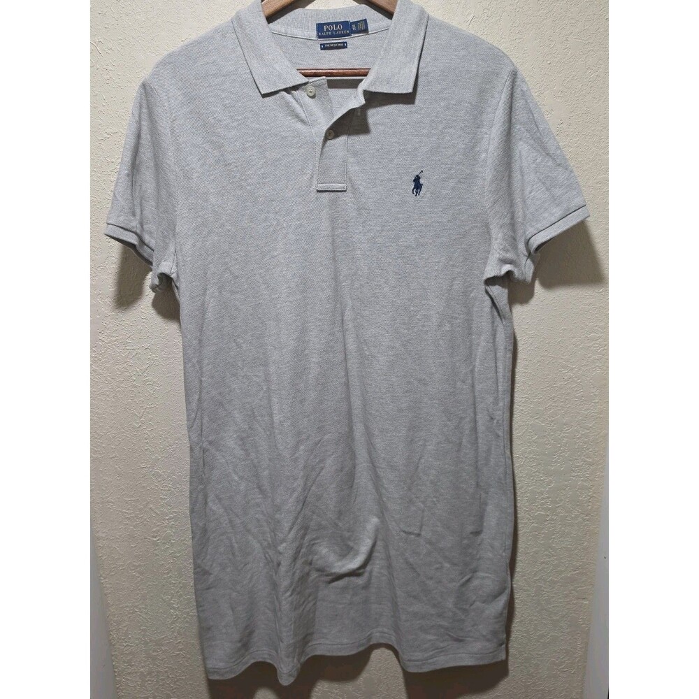 Polo by Ralph Lauren Women's Gray The Mesh Mini Polo Dress Size XL
